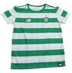 Zeleno-bílé pruhované sportovní tričko - Celtic New Balance