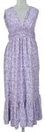 Dámské lila kytičkované midi šaty Asos vel. 30