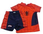 2set- Červeno-modré Uv tričko Spiderman + chlapecké plavky Marvel