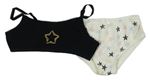 2set- Černá lambáda + Krémové kalhotky s hvězdičkami George