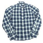 Tmavomodro-bílo-tmavozelená kostkovaná košile Abercrombie&Fitch