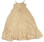 Meruňkovo-zlaté pruhované letní šaty Next