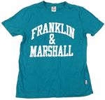 Modrozelené tričko s logem Franklin Marshall