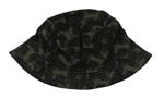 Khaki-černý plátěný klobouk s listy Dopodopo
