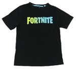 Černé tričko s nápisem Fortnite