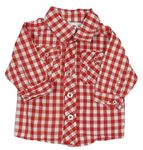 Červeno-bílá kostkovaná košile Prénatal 