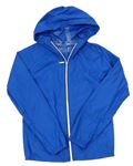 Cobaltově modrá šusťáková voděodolná bunda s kapucí Takko