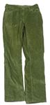 Zelené sametové skinny kalhoty 