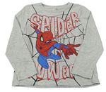 Šedé triko Spiderman Marvel