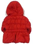 Červená šusťáková zimní bunda s kapucí zn. Next