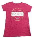 Růžové tričko s potiskem s nápisy Primark