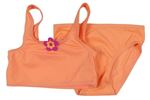 Oranžové dvoudílné plavky s kytičkou George 