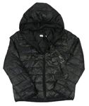 Černo-khaki army šusťáková prošívaná zimní bunda s kapucí Primark