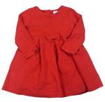 Červené teplákové šaty s mašlí C&A