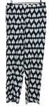 Dámské černo-bílé srdíčkované teplákové kalhoty F&F