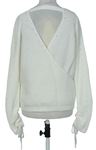 Dámský bílý svetr s nařasenými rukávy zn. Primark 