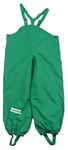 Zelené šusťákové zateplené laclové kalhoty s pruhy TCM
