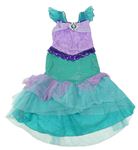 Kostým - Modrozeleno-fialové šaty s broží - Ariel Disney