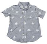 Modro-bílá pruhovaná košile s hvězdičkami GAP 