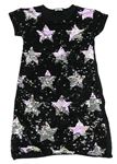 Černé flitrové šaty s hvězdami 