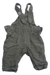 Hnědo-šedé vzorované podšité plátěné laclové kalhoty Next