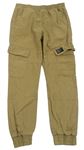 Pískové plátěné cargo cuff kalhoty M&S
