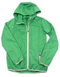 Zelená softshellová bunda s kapucí crivit