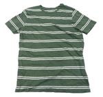 Zeleno-bílé pruhované tričko Primark