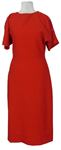 Dámské červené midi šaty Warehouse 