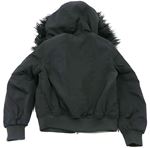 Černá šusťáková zimní bunda s nášivkami zn. River Island