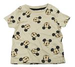 Béžové tričko s Mickeym Disney