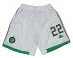 Bílo-zelené funkční fotbalové kraťasy The Celtic FC Adidas