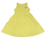 Žluté bavlněné šaty s kytičkou F&F