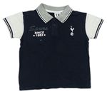 Tmavomodro-bílé polo tričko Tottenham
