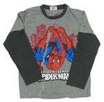 Šedo-tmavošedé triko Spiderman Marvel
