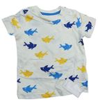 Krémové tričko s rybami Mothercare