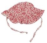Růžovo-bílý květovaný UV klobouk H&M