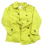 Žlutozelený riflový kabát s páskem Next