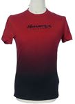 Pánské červeno-černé tričko s logem Hollister 