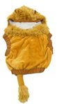 Kostým - Béžová plyšová vesta s kapucí - lev St. Bernad