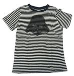 Černo-světlešedé pruhované tričko se Star Wars hanna Andersson