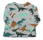 Šedé pyžamové triko s dinosaury H&M