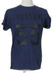 Pánské tmavomodré tričko s číslem Topman 