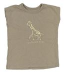 Hnědé tričko s žirafou George