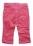 Růžové sametové manšestrové kalhoty zn. Topolino