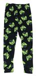 Černo-zelené pyžamové kalhoty s ovladači shein