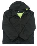 Černá šusťáková jarní bunda s kapucí Pep&Co