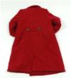 Tmavočervený flaušový zateplený kabátek s límečkem 