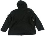Černá šusťáková zimní bunda s kapucí 