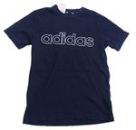 Tmavomodré sportovní tričko s logem Adidas